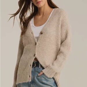 Z Supply Women's Josie Cardigan Sweater in Oatmeal Size Large